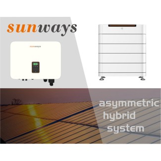 Asymetrický hybridný systém Sunways 10kw + Sunways batéria 10,24kw