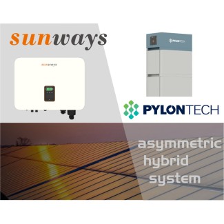 Asymetrický hybridný systém Sunways 10kw + Pylontech FORCE H2 10,65kw